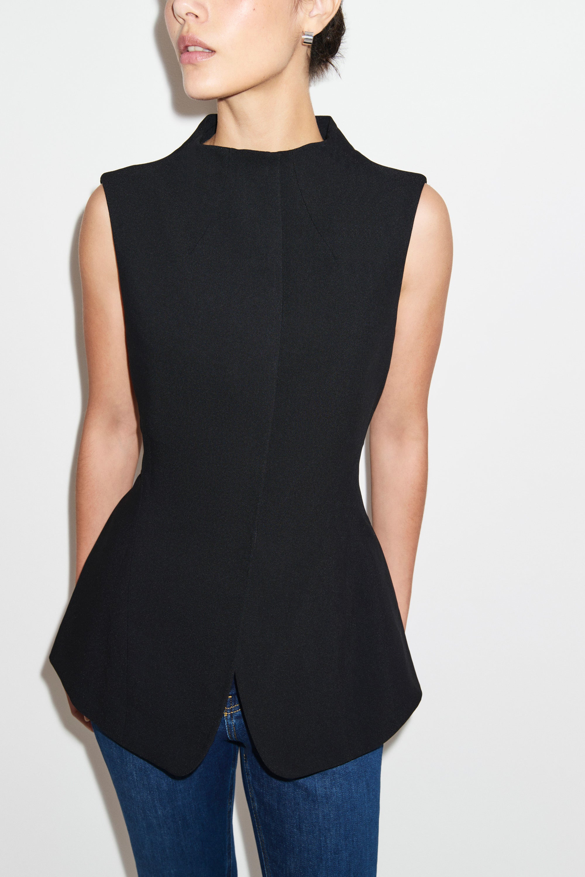 Cynthia Funnel Neck Waistcoat by Aligne